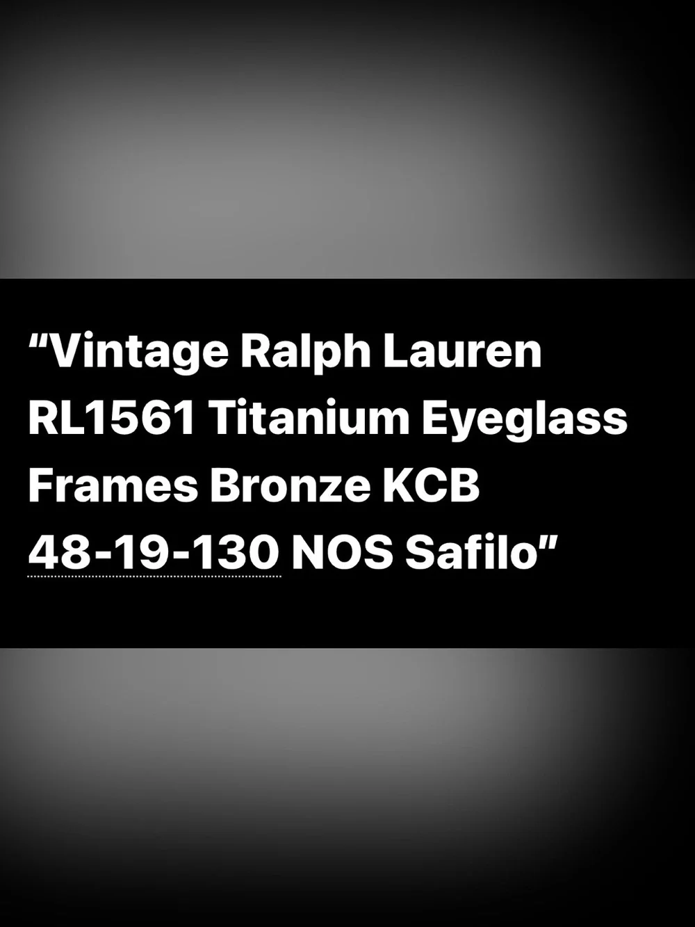 Vintage Ralph Lauren Titanium Eyeglasses in Metallic Bronze